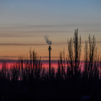 Дымок на закате