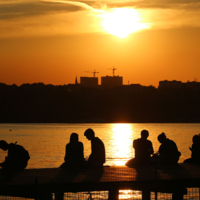 Романтичный час заката.