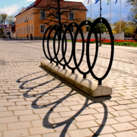 Парковка для велосипедов.