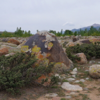 Храм под открытым небом в урочище Чолпон-Аты